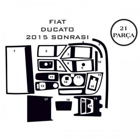 Dashboard Trim Covers (2014+) for Fiat Ducato 2006-2025 - image 2