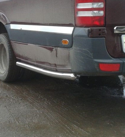 Side pipes behind rear wheel (2 pcs, stainless steel) for Mercedes Sprinter W906 2006-2018 - image 8