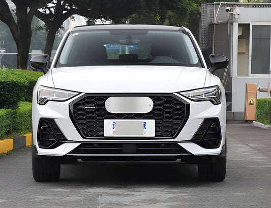 Fog light grilles with front skirt (2 pcs, Black) for Audi Q3 2019- - image 1