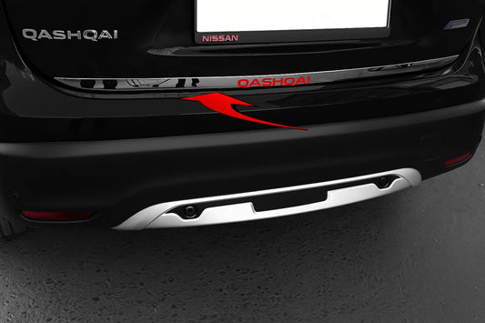 Trunk trim with lettering (Libao, stainless steel) for Nissan Qashqai 2014-2021 - image 1