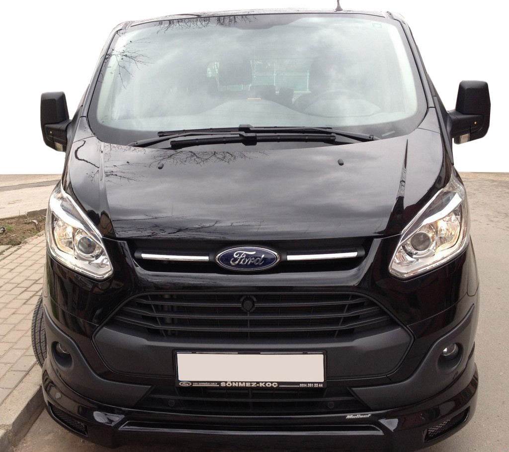 Cover on the front bumper (2013-2017, for painting) for Ford Custom 2013-2022 - Reelken Auto