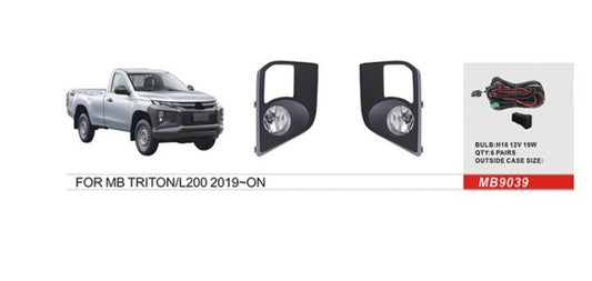 Fog lights 2019+ (2 pcs, halogen) for Mitsubishi Pajero Sport 2015↗ - Reelken Auto