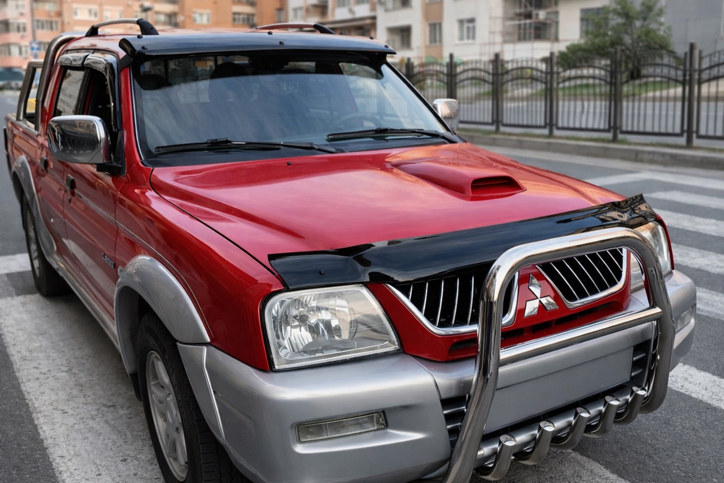 Hood Deflector (EuroCap) for Mitsubishi L200 1996-2006 - image 1