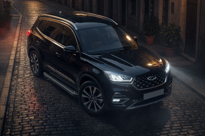 Side Steps Allmond Black (2 pcs, Aluminum) for Chery Tiggo 8 2017- - image 1