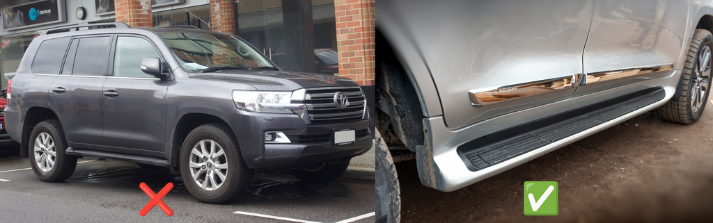 Front mudguards (2 pcs, under the sills with lighting) for Toyota Land Cruiser 200 - image 2