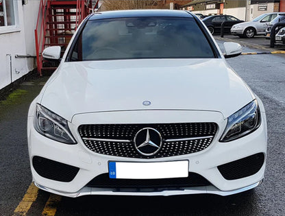 Front Grille Diamond Silver (for Avantgarde/AMG-Line/C43 AMG) for Mercedes C-сlass W205 2014-2021 - image 17