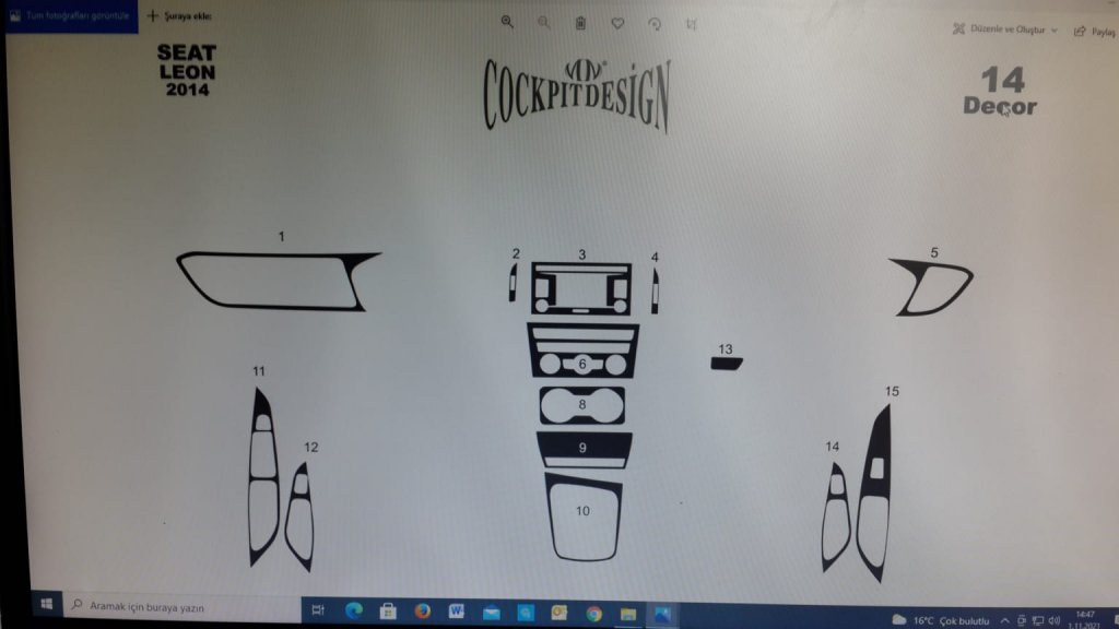 Dashboard Trim Covers for Seat Leon 2013-2020 - image 1