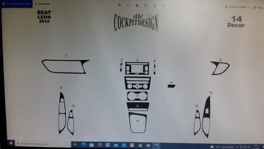 Dashboard Trim Covers for Seat Leon 2013-2020 - image 1