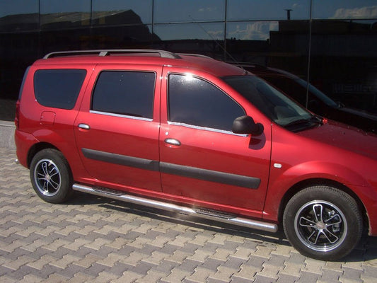 Side Pipes (2 pcs, Stainless Steel) for Dacia Logan MCV 2004-2014 - image 1