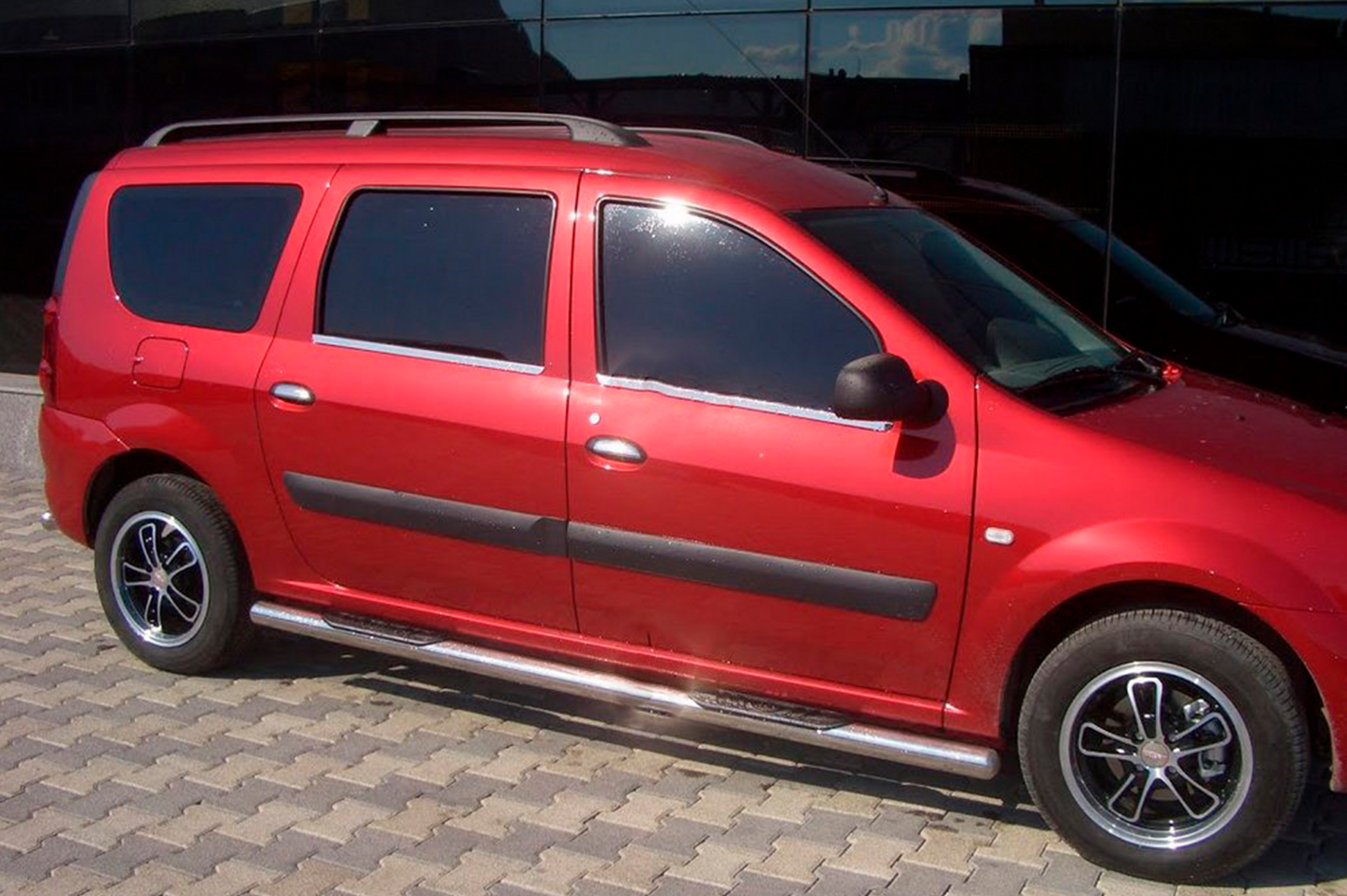 Side Pipes (2 pcs, Stainless Steel) for Dacia Logan MCV 2004-2014 - image 1