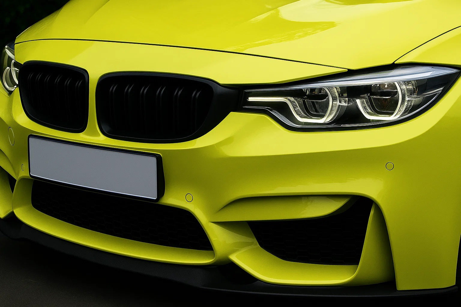 Kidney Grilles M-Look (for M3 F80, Matte Black) for BMW 3 Series F-30/31/34 2012-2019 - image 1