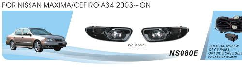 Fog Lights (2 pcs, Halogen) for Nissan Maxima 2000-2004 - image 1