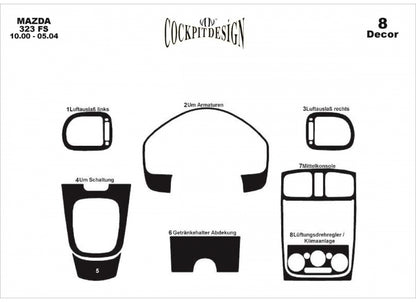 Dashboard Trim Covers (2000-2004) for Mazda 323 1977-2003 - image 2