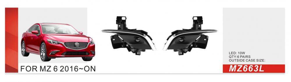 Fog lights 2016-2018 (2 pcs, LED) for Mazda 6 2012-2024 - Reelken Auto