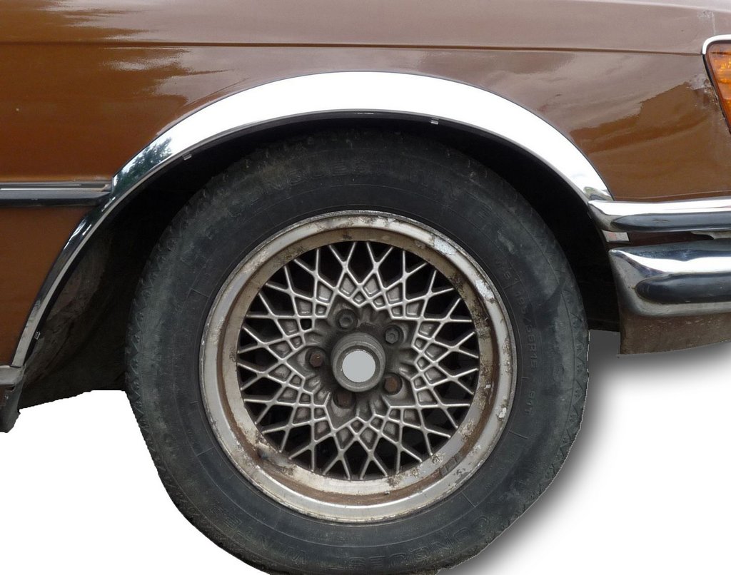 Stainless Steel Fender Trim (4 pcs) for Mercedes W116 1972-1980 - image 1