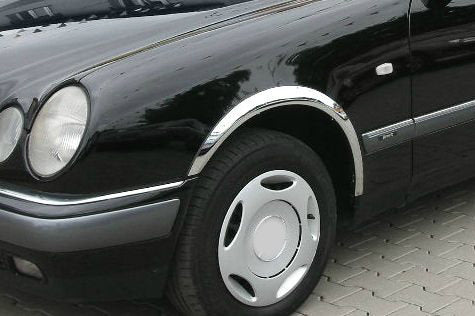 Fender flares (4 pcs, stainless steel) for Mercedes E-сlass W210 1995-2002 - image 1