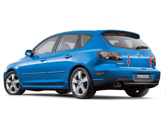 The edge of the trunk HB (stainless) for Mazda 3 2003-2009 - Reelken Auto