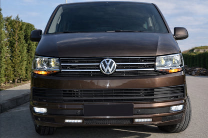 Front Bumper Lip Sport 2-LED 2015-2018 (primed for painting) for Volkswagen T6 2015-2024 - image 2