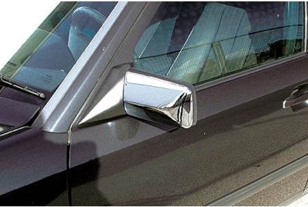 Covers for mirrors (2 pieces, stainless steel) for Mercedes E-class W124 1984-1997 - Reelken Auto