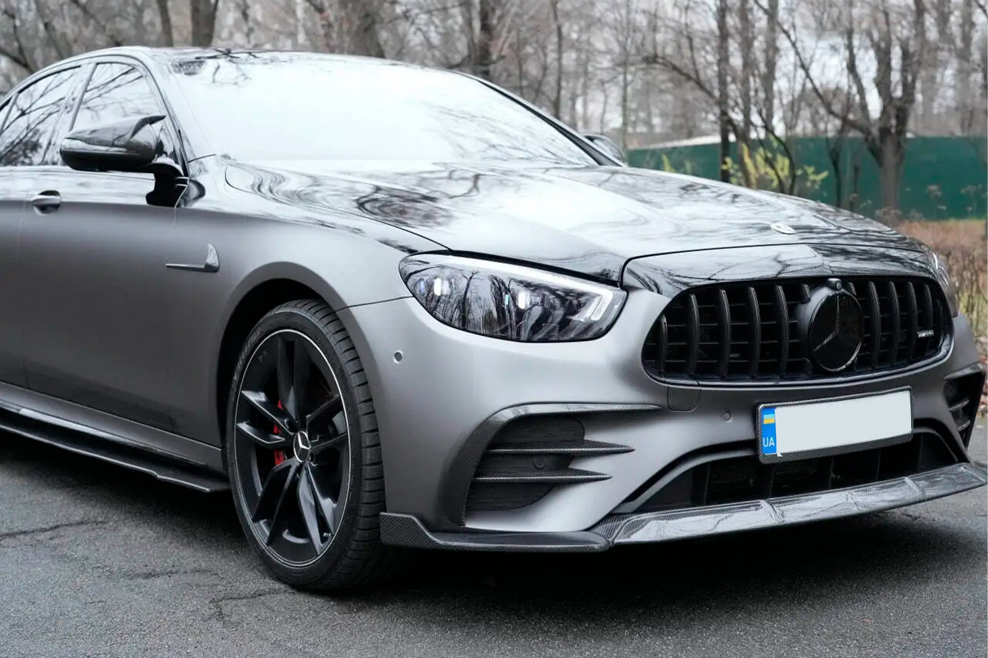 Carbon Front Fender Covers (for AMG-Line 2017-2019) for Mercedes E-class coupe C238 2016-2024 - image 1