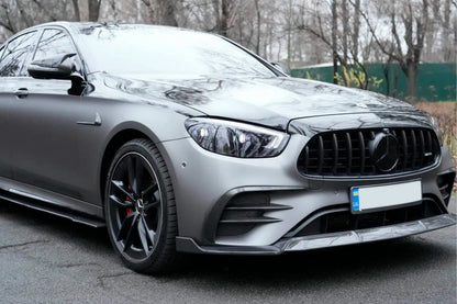Front bumper extensions (for AMG-Line 2020+, Dry Carbon) for Mercedes E-сlass W213 2016-2023 - image 3