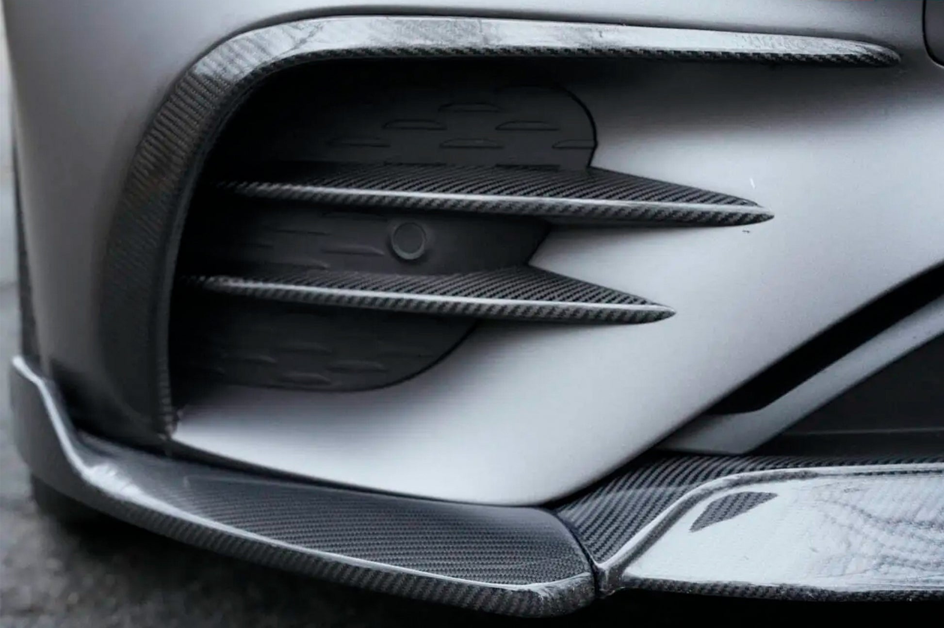 Front bumper extensions (for AMG-Line 2020+, Dry Carbon) for Mercedes E-сlass W213 2016-2023 - image 2