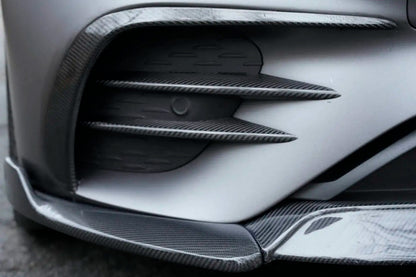 Front bumper extensions (for AMG-Line 2020+, Dry Carbon) for Mercedes E-сlass W213 2016-2023 - image 2