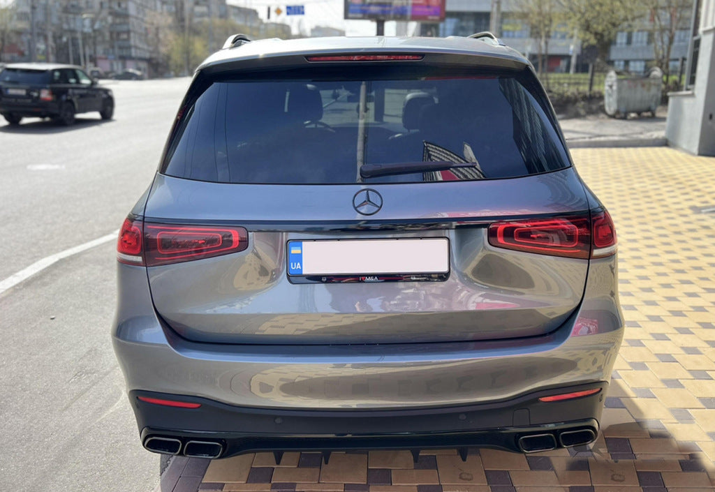 Rear diffuser with exhaust tips BlackEdition (GLS63 design) for Mercedes GLS X167 2019- - image 2