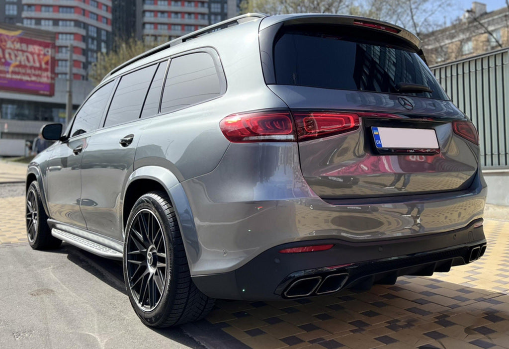 Rear diffuser with exhaust tips BlackEdition (GLS63 design) for Mercedes GLS X167 2019- - image 1