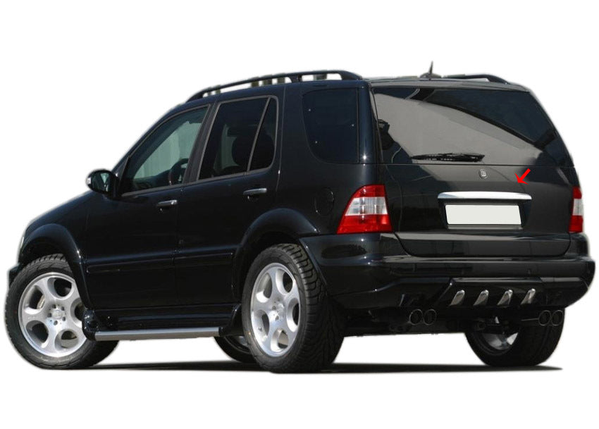 Chrome trim above license plate (stainless steel) for Mercedes ML W163 1997-2005 - image 2