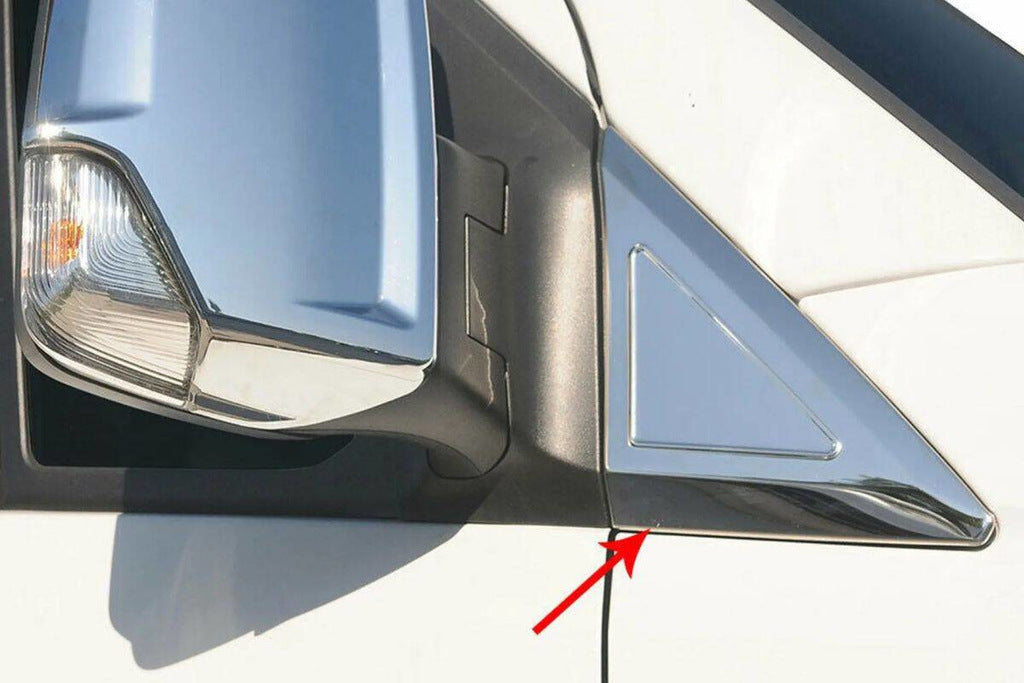 Trim near the mirrors (2 piece, stainless steel) for Volkswagen Crafter 2006-2016 - image 1
