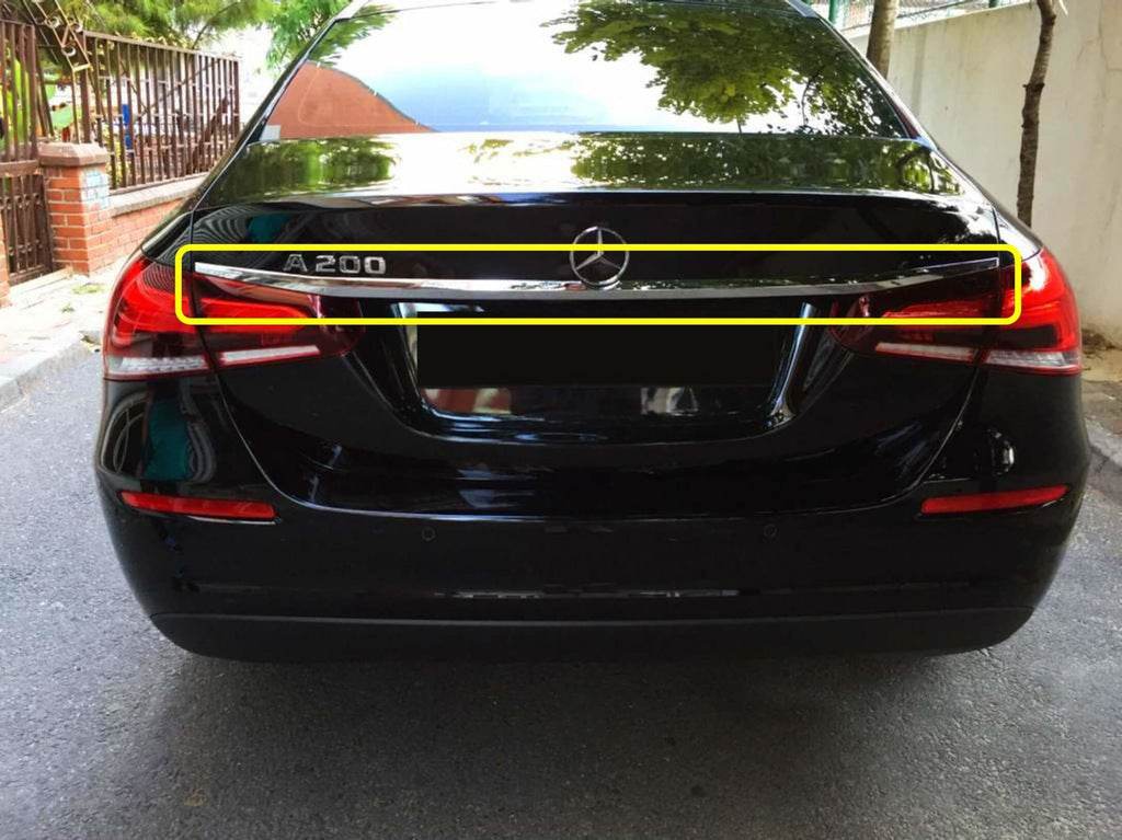 Bar above the number (stainless steel) for Mercedes A-class W177 2018↗ - Reelken Auto