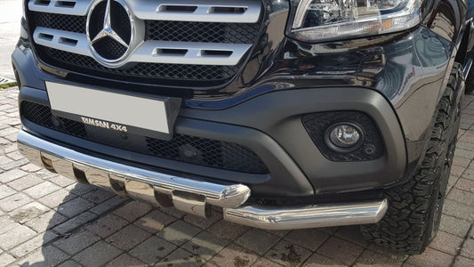 Front Bar Gronder (stainless steel, 70mm) for Mercedes X class 2017-2020 - image 1