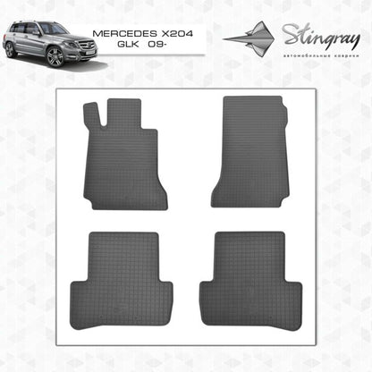 Rubber Floor Mats (4 pcs, Stingray Premium) for Mercedes C-class W204 2007-2015 - image 2