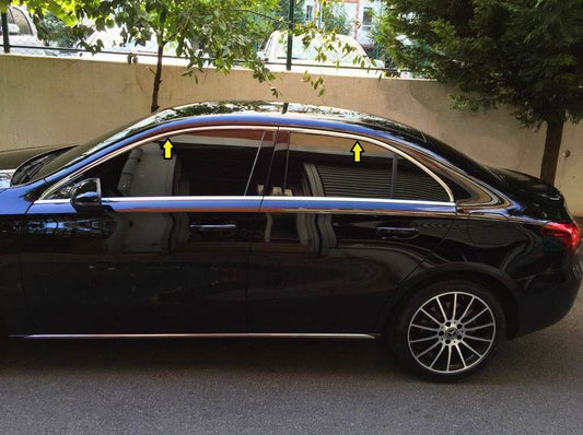 Upper edging of windows (4 pcs., stainless steel) for Mercedes A-class W177 2018↗ - Reelken Auto