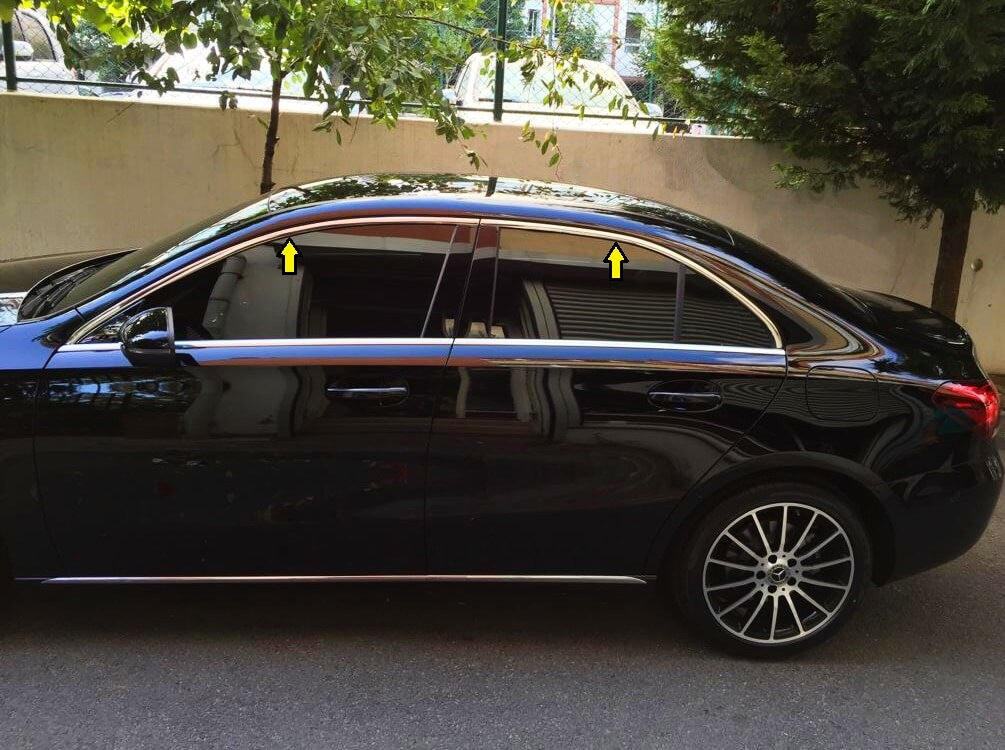 Upper window trim stainless steel (4 pcs) for Mercedes A-сlass W177 2018- - image 1