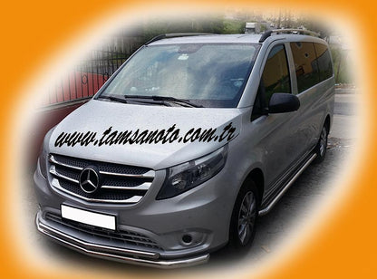 Front protection ST014 (stainless steel) for Mercedes Vito / V-class W447 2014↗ year - image 2