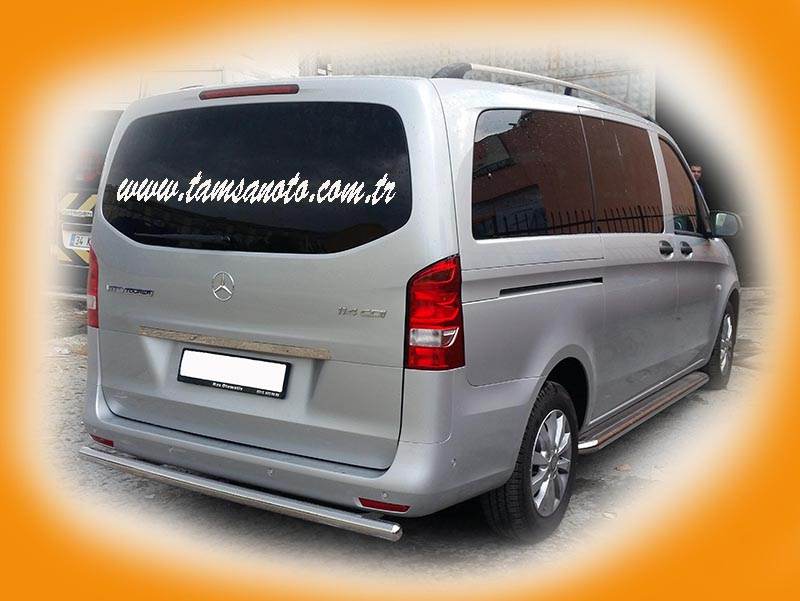 Back protection corners AK003 (stainless) for Mercedes Vito / V-class W447 2014↗ year - Reelken Auto