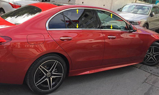 Complete edging of windows (stainless steel) for Mercedes C-class W206 2022↗︎ - Reelken Auto