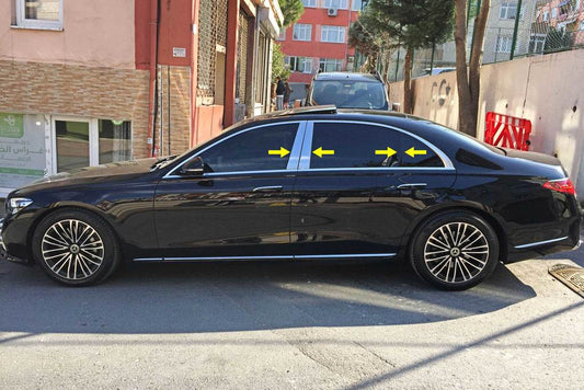 Rack overlays (stainless steel) for Mercedes S-class W223 - Reelken Auto