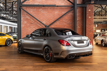 Rear Diffuser with Tips Silver (C63 Design 2018-2021) for Mercedes C-сlass W205 2014-2021 - image 1