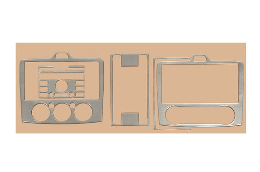Dashboard Trim AC/Climate (Mini Set, Aluminum) for Ford Focus II 2005-2008 - image 1