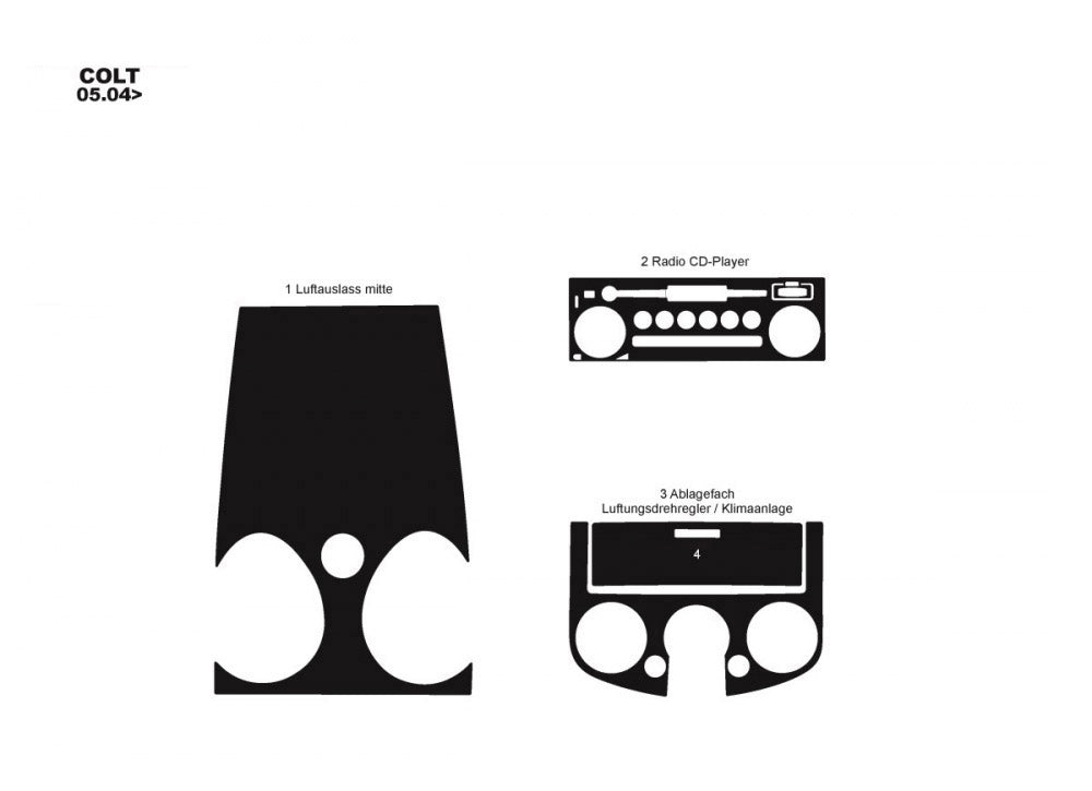 Panel overlays (2004-2007) for Mitsubishi Colt 2004-2012 - image 3