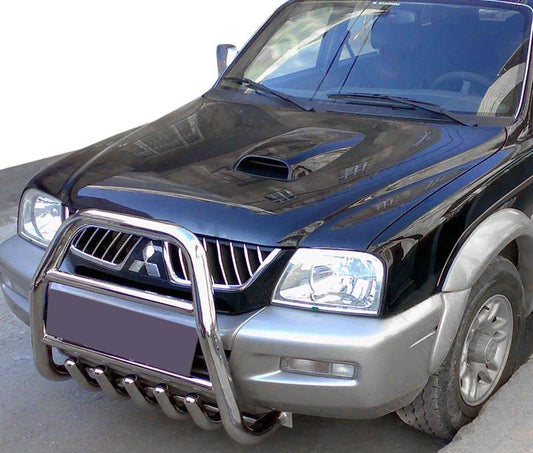 The QT007 bumper guard (stainless) for Mitsubishi L200 1996-2006 - Reelken Auto