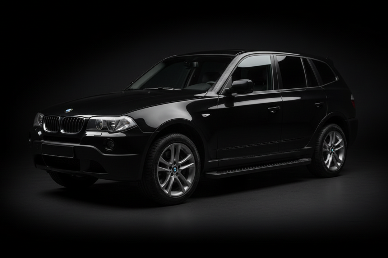 Side Steps Allmond Black (2 pcs, Aluminum) for BMW X3 E-83 2003-2010 - image 1