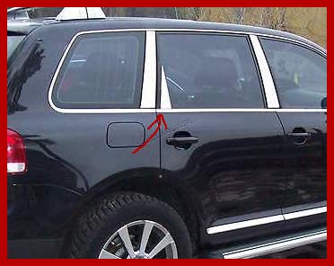 Chrome Door Pillar Covers (6 pcs, Stainless Steel) for Volkswagen Touareg 2002-2010 - image 12