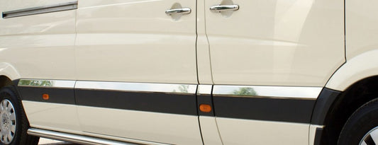Moldings on door (stainless) for Volkswagen Crafter 2006-2016 - image 2