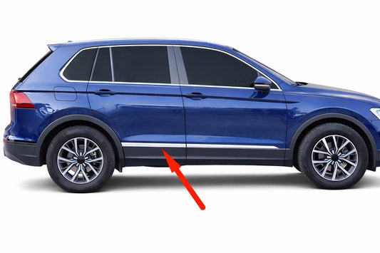 Door Mouldings OmsaLine for AllSpace (4 pcs, stainless steel) for Volkswagen Tiguan 2016-2023 - image 1