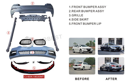 Body Kit Set (M-Tech 2018-2020) for BMW 5 Series G30/31 2017-2023 - image 2