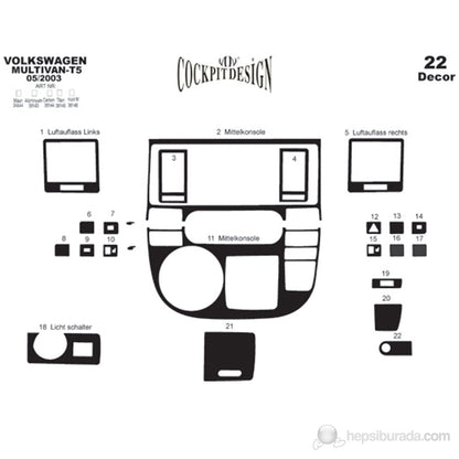 Panel overlay for Volkswagen T5 Multivan 2003-2010 - image 6